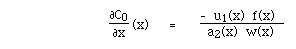 F([[partialdiff]]C0,[[partialdiff]]x) (x)     =      F(- u1(x) f(x) ,a2(x)w(x))