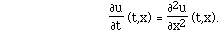 F([[partialdiff]]u,[[partialdiff]]t) (t,x) = F([[partialdiff]]<sup>2</sup>u,[[partialdiff]]x<sup>2</sup>) (t,x).