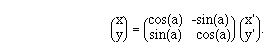 B(A(x,y))
= B(ACO2(cos(a), -sin(a),sin(a),  cos(a))) B(A(x',y')).