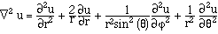 grad^2 u = u_rr + (1/r) u_r + angular derivatives.