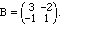 B = B(ACO2(  3, -2, -1,  1) ).