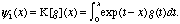 psi_1(x) = int(exp(t-x) g(t), t=0..x).